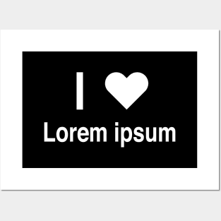 I Heart Lorem Ipsum Posters and Art